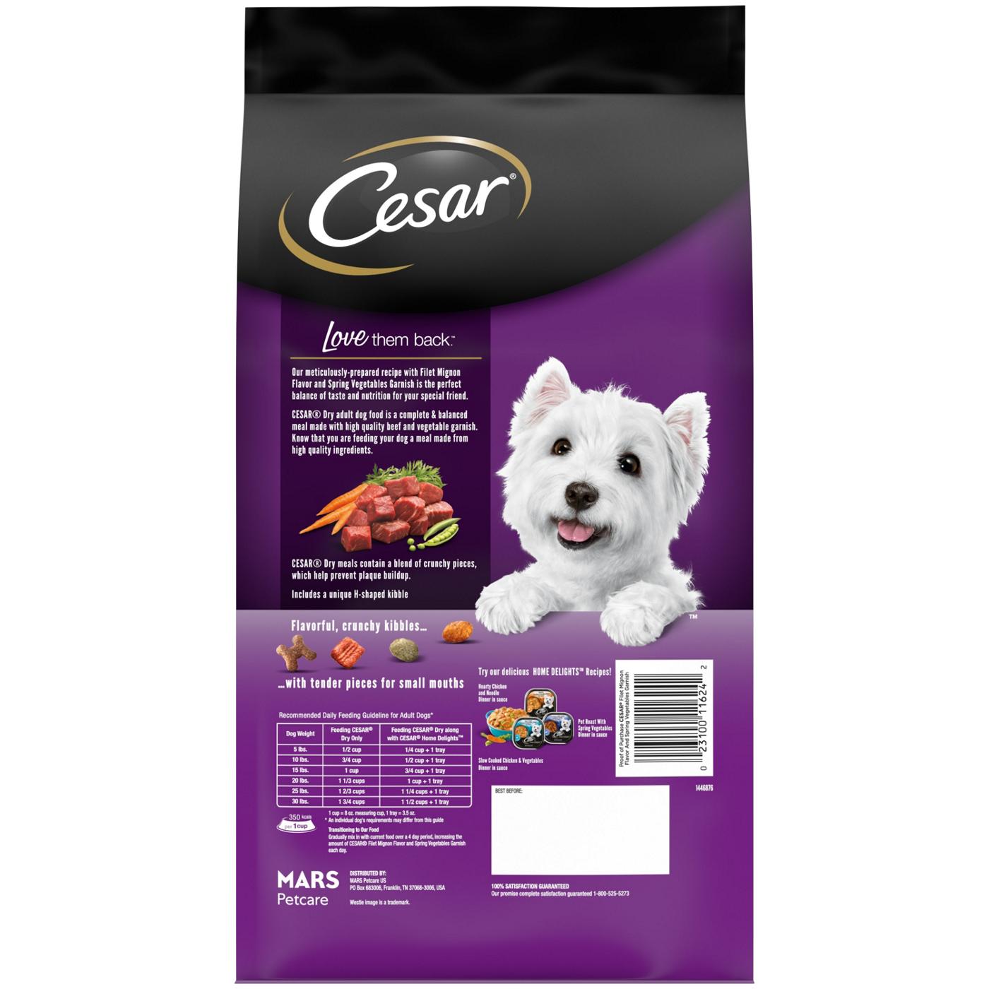 Cesar dog food feeding amounts sale