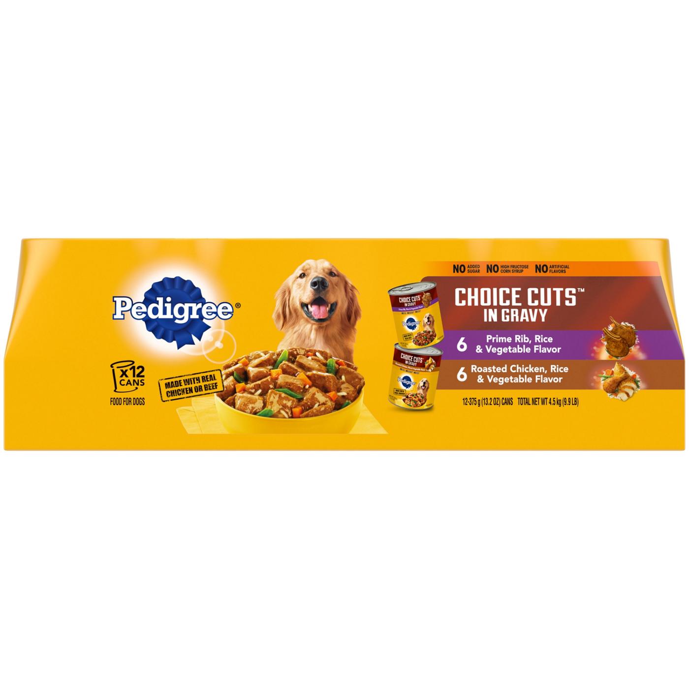 Pedigree Choice Cuts in Gravy Prime Rib & Roasted Chicken Wet Dog Food Variety Pack; image 1 of 4