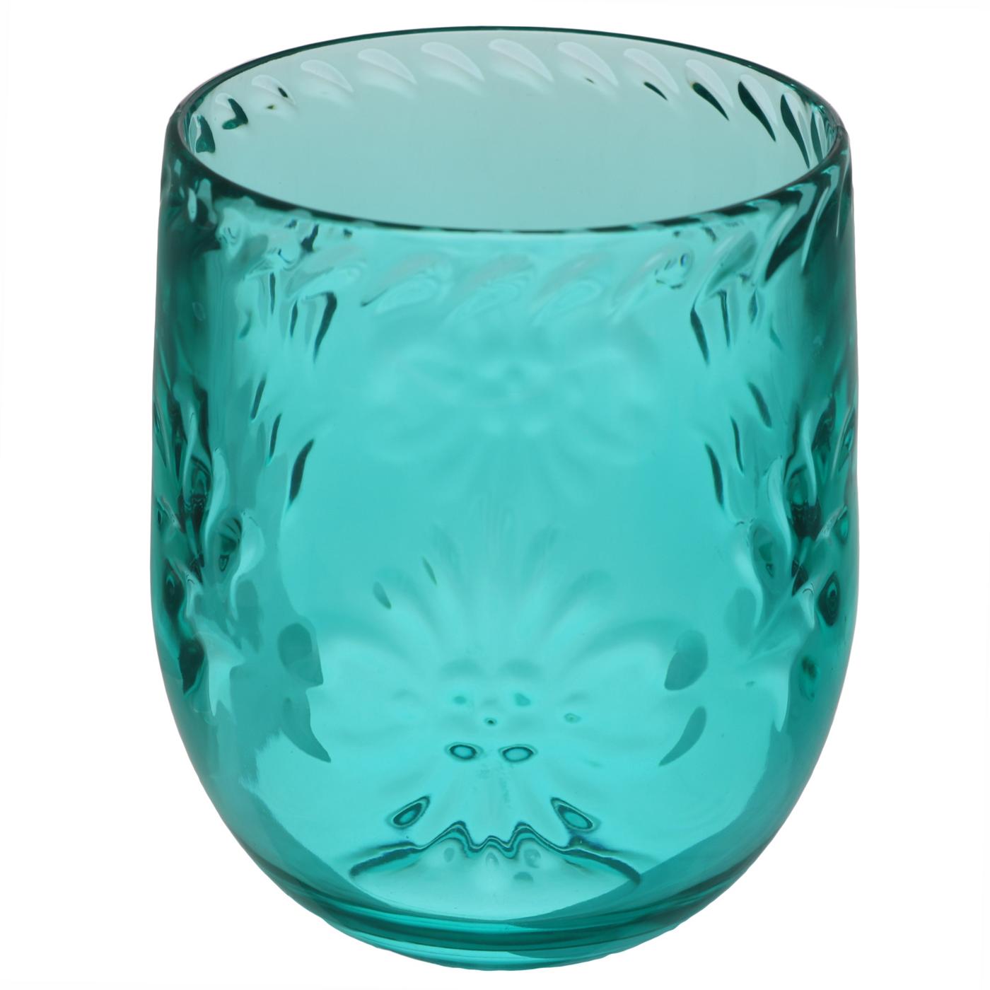 Cocinaware Fest Summer Embossed Stemless Wine Glasses; image 1 of 2