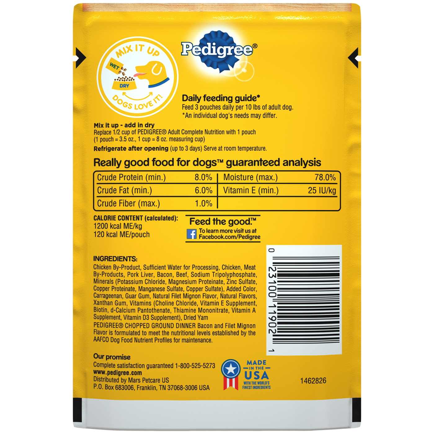 Pedigree Bacon & Filet Mignon Ground Dinner Wet Dog Food; image 4 of 5