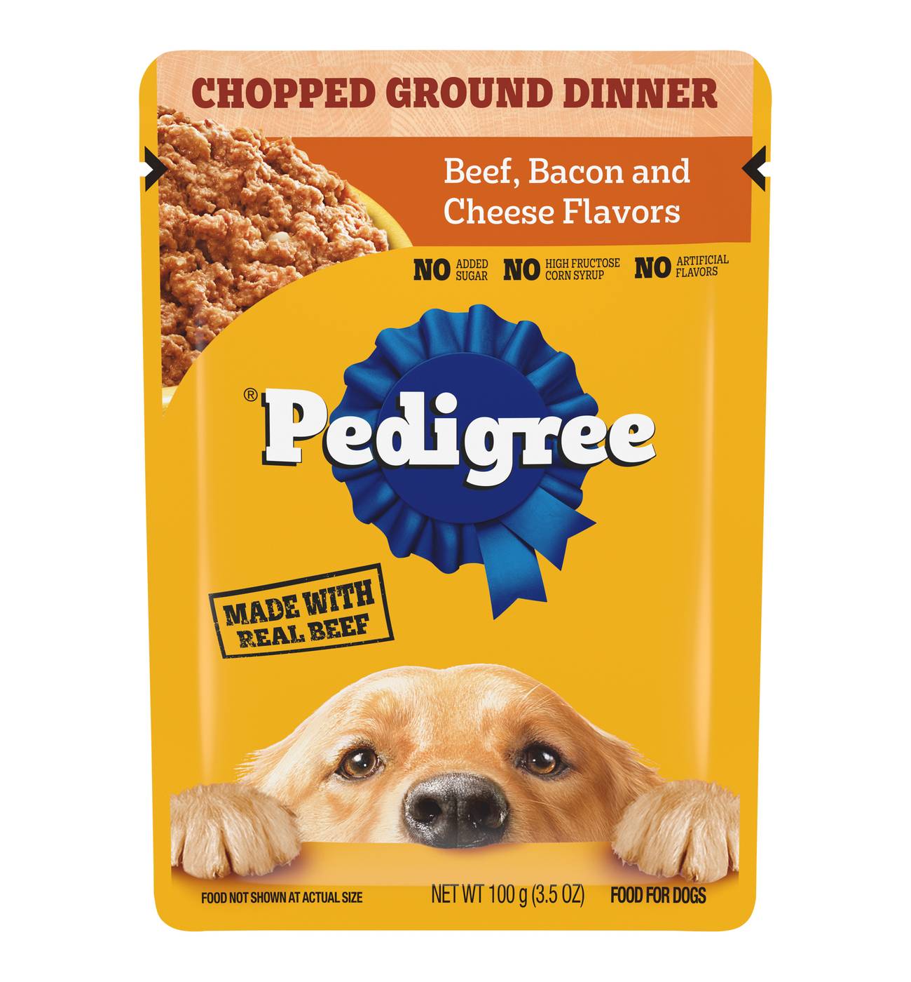 Pedigree Chopped Dinner Beef Bacon & Cheese Wet Dog Food; image 1 of 5