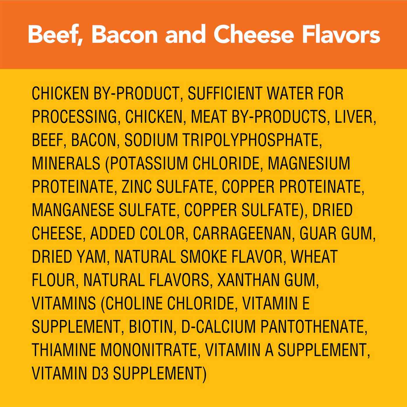 Pedigree shop nutrition label