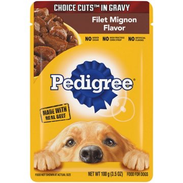 Pedigree Choice Cuts in Gravy Filet Mignon Wet Dog Food, 3.5 oz