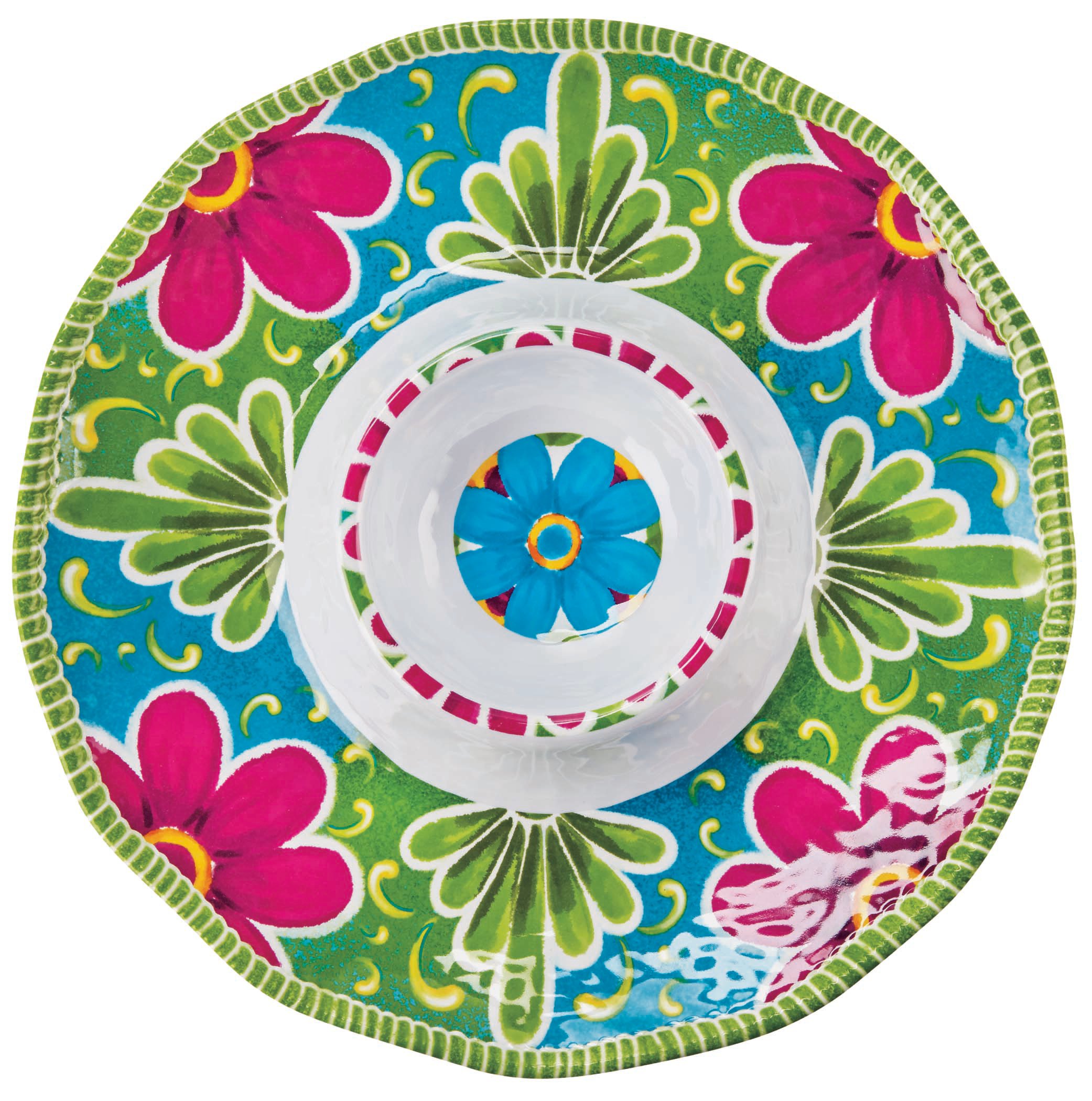 Cocinaware Fest Summer Melamine Chip Dip Tray - Shop Serving Dishes At ...