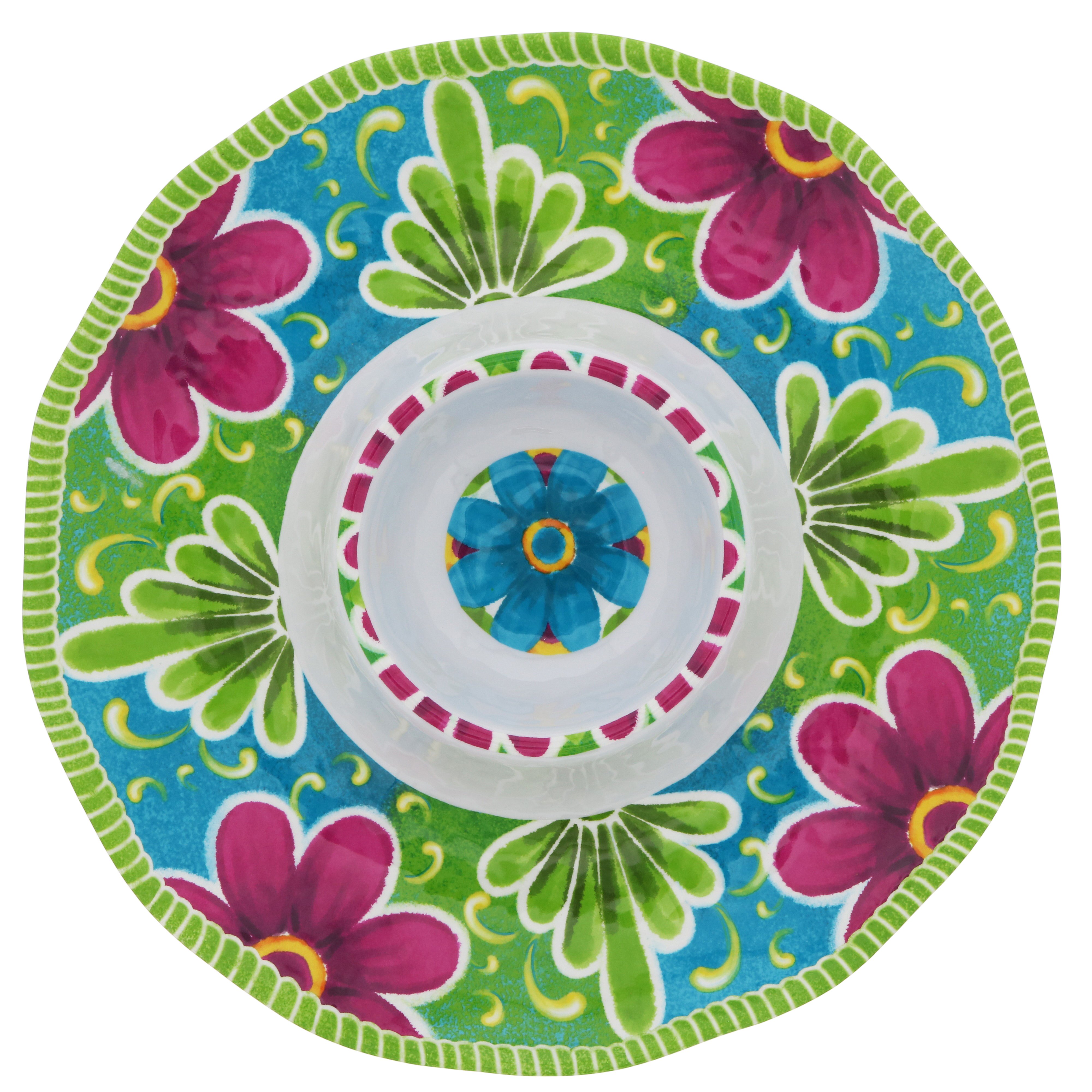 Cocinaware Fest Summer Melamine Chip Dip Tray - Shop Serving Dishes At ...