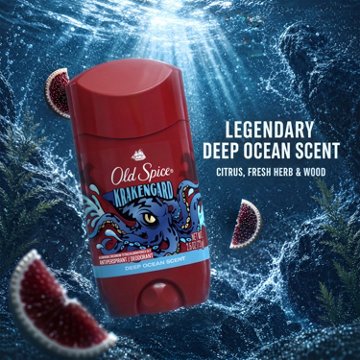 Old Spice Antiperspirant & Deodorant for Men, Legendary Fragrance, Krakengard, Deep Ocean Scent, 2.6 oz