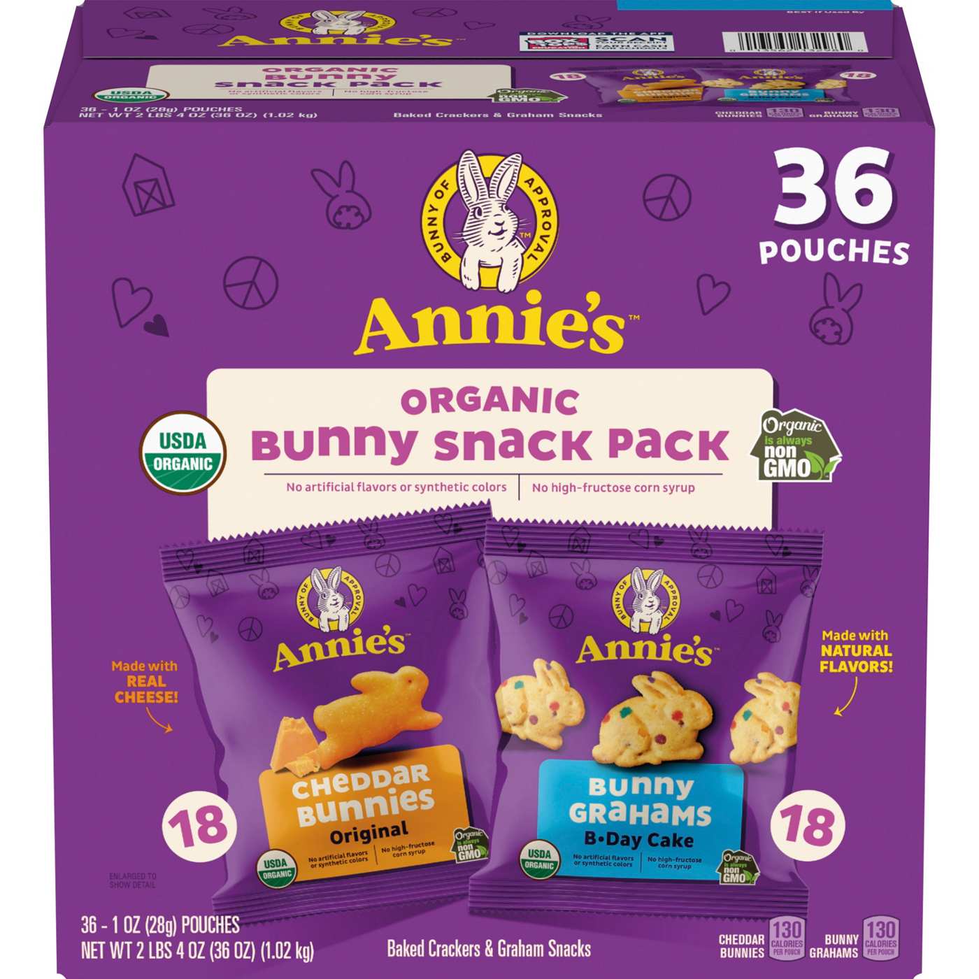 Annie's Organic Bunny Snacks Pack 1 oz Pouches; image 1 of 5
