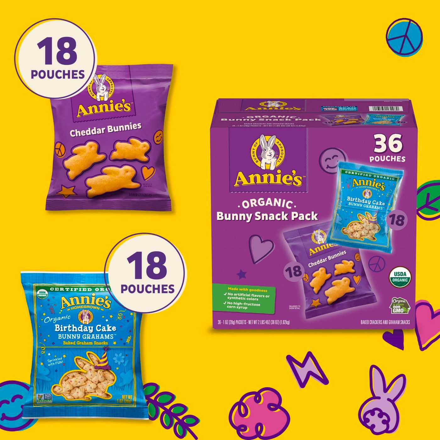 Annie's Organic Bunny Snacks Pack 1 oz Pouches; image 3 of 5