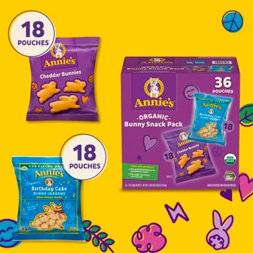 Annie's Organic Bunny Snacks Pack 1 oz Pouches, 36 ct
