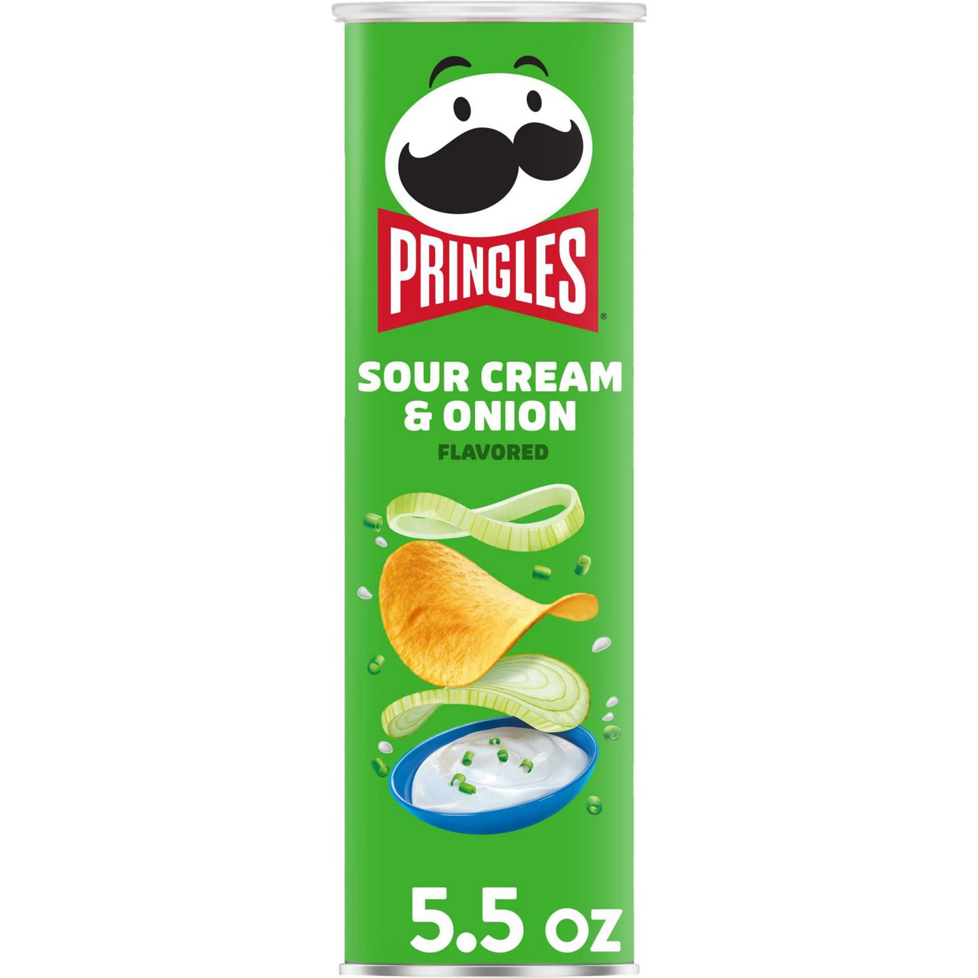 Pringles Sour Cream and Onion Potato Crisps Chips - Shop Chips at