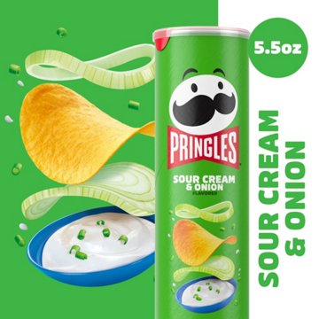 Pringles Sour Cream & Onion Potato Crisps Chips