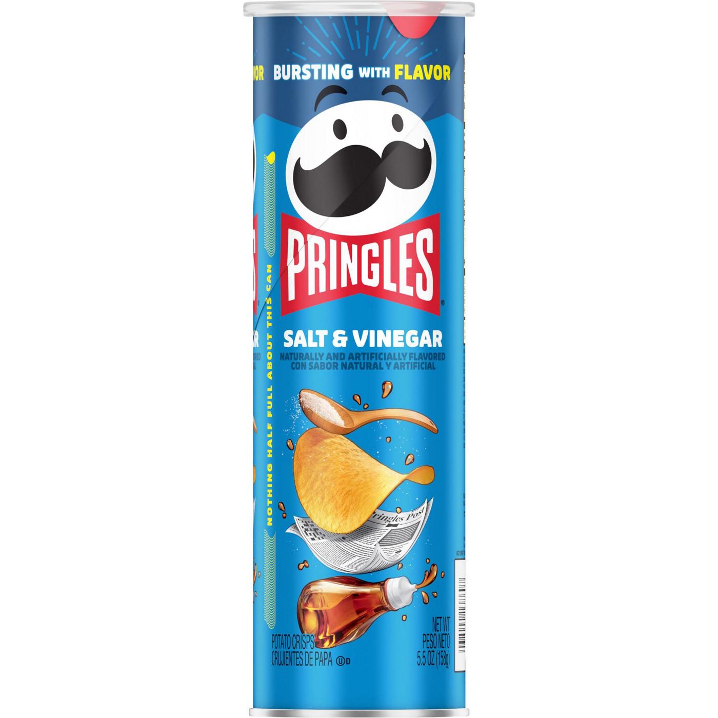 Pringles Salt and Vinegar Potato Crisps Chips; image 1 of 4