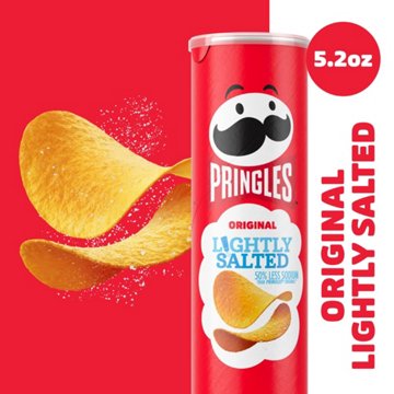 Pringles Lightly Salted Original Potato Crisps Chips