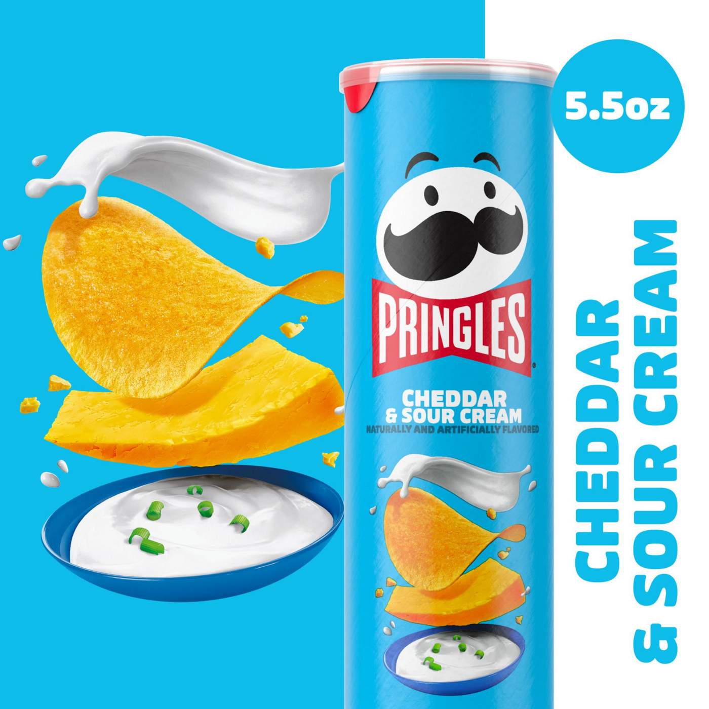 Pringles Cheddar and Sour Cream Potato Crisps Chips; image 5 of 5