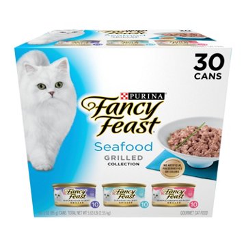Fancy Feast Purina Grilled Wet Cat Food Variety Pack - Seafood Collection, 3 oz