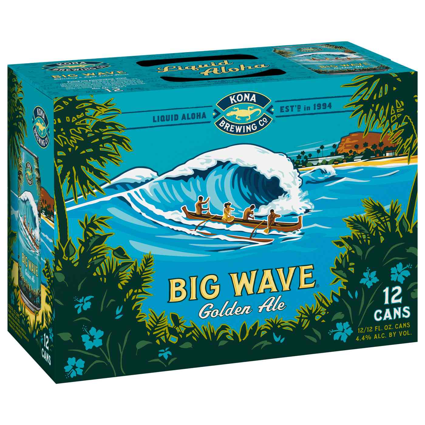 Kona Big Wave Golden Ale Beer 12 oz  Cans; image 1 of 2