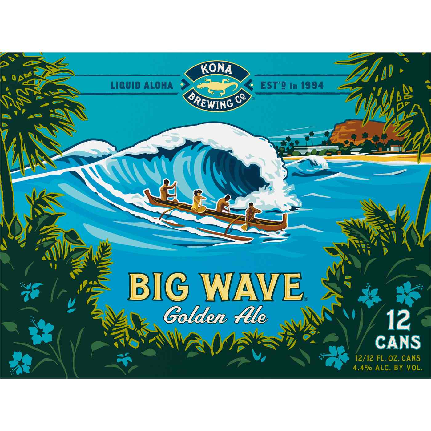 Kona Big Wave Golden Ale Beer 12 oz  Cans; image 2 of 2