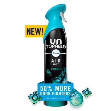 Febreze Unstopables Air Mist Freshener Odor Fighting Room Spray - Fresh Scent, 8.1 oz
