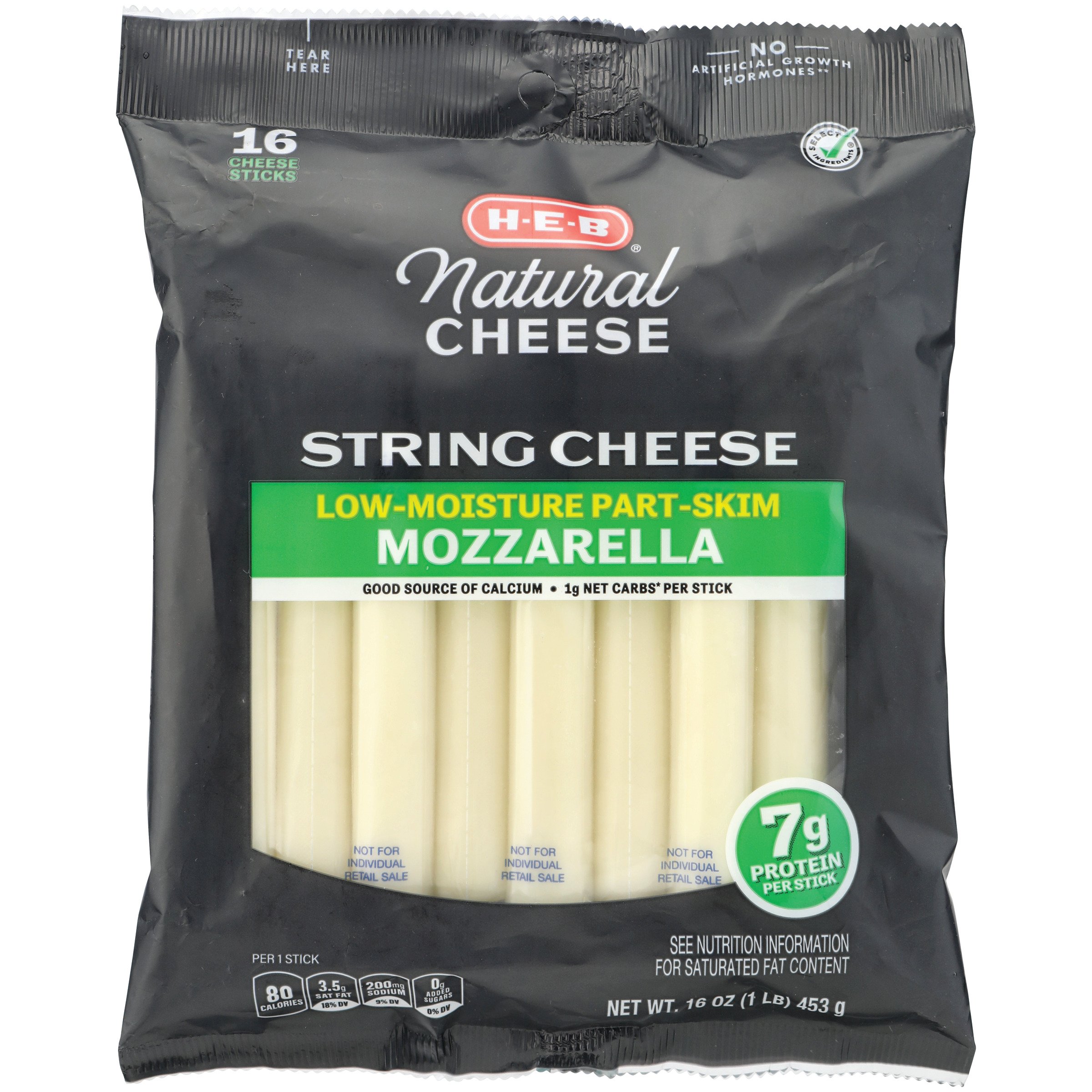 HEB Select Ingredients Mozzarella String Cheese Shop Cheese at HEB