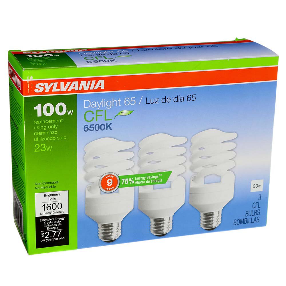 Sylvania 23W Super Saver Daylight 65 CFL Bulbs Shop Light Bulbs at HEB