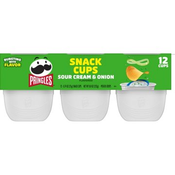 Pringles Sour Cream & Onion Snack Stacks Potato Crisps Chips, 12 ct