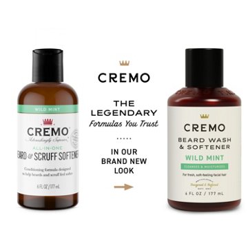 Cremo Beard Wash & Moisturizing Softener - Wild Mint, 6 oz