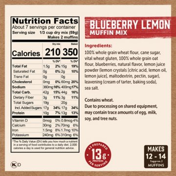 Kodiak 13g Protein Muffin Mix - Blueberry Lemon, 14 oz