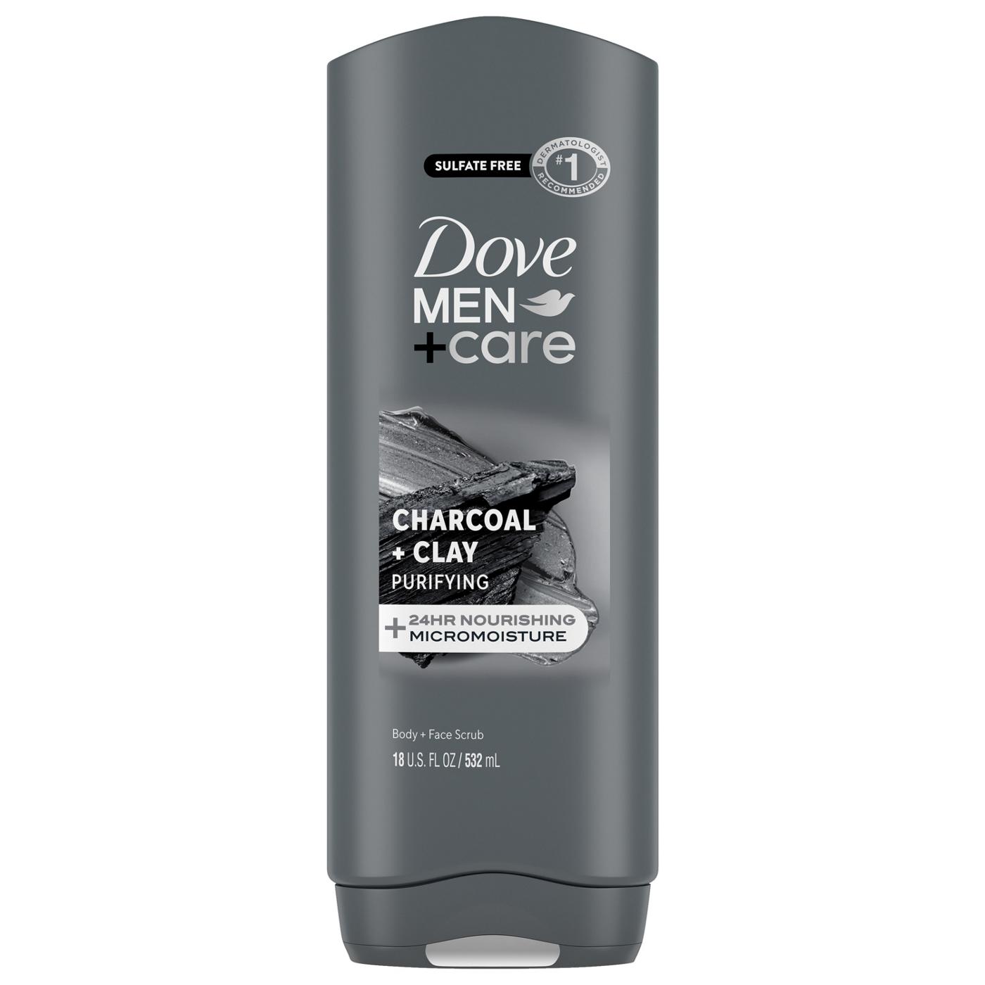 Dove Men+Care Men+Care Purifying Body and Face Wash - Charcoal & Clay; image 1 of 5