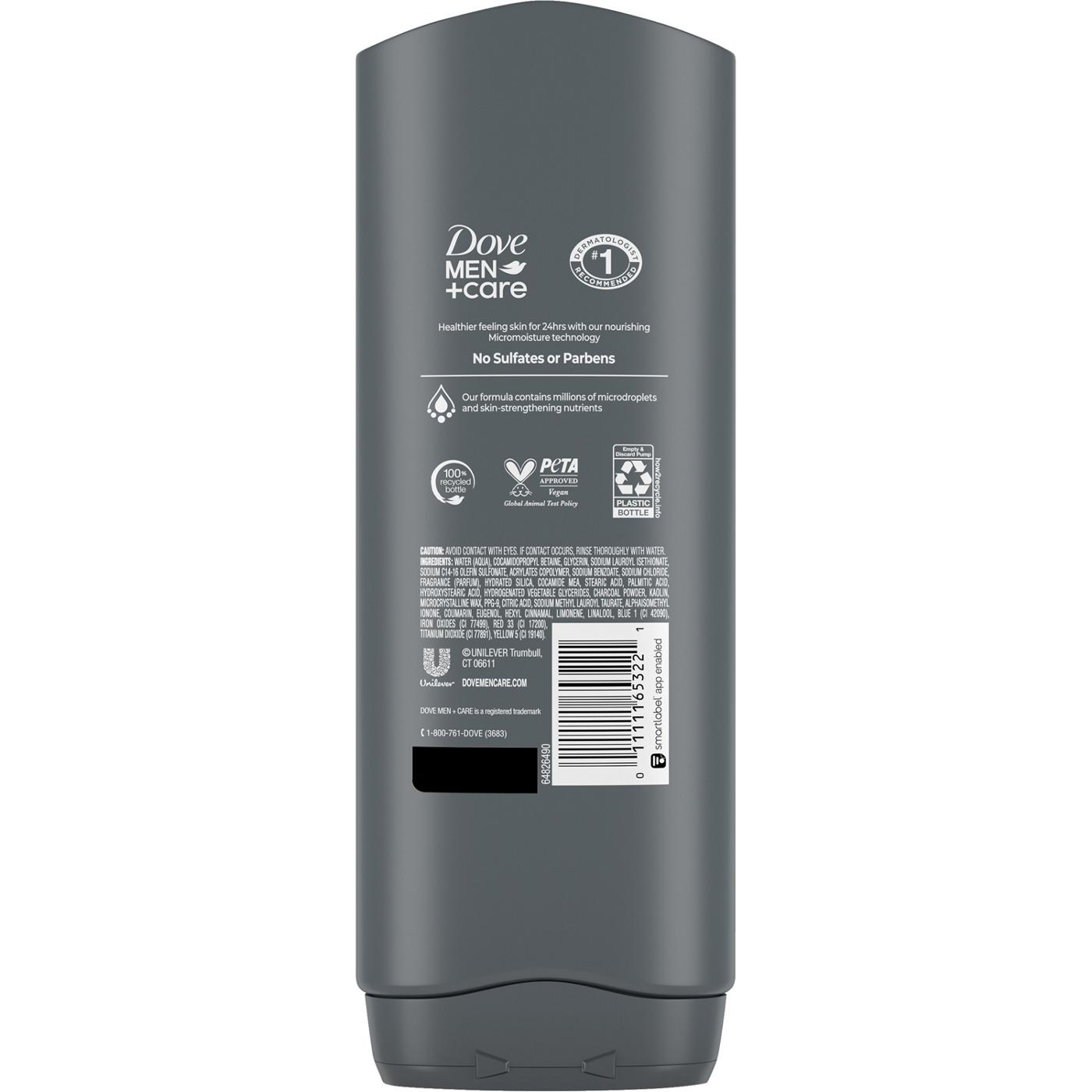 Dove Men+Care Men+Care Purifying Body and Face Wash - Charcoal & Clay; image 4 of 5