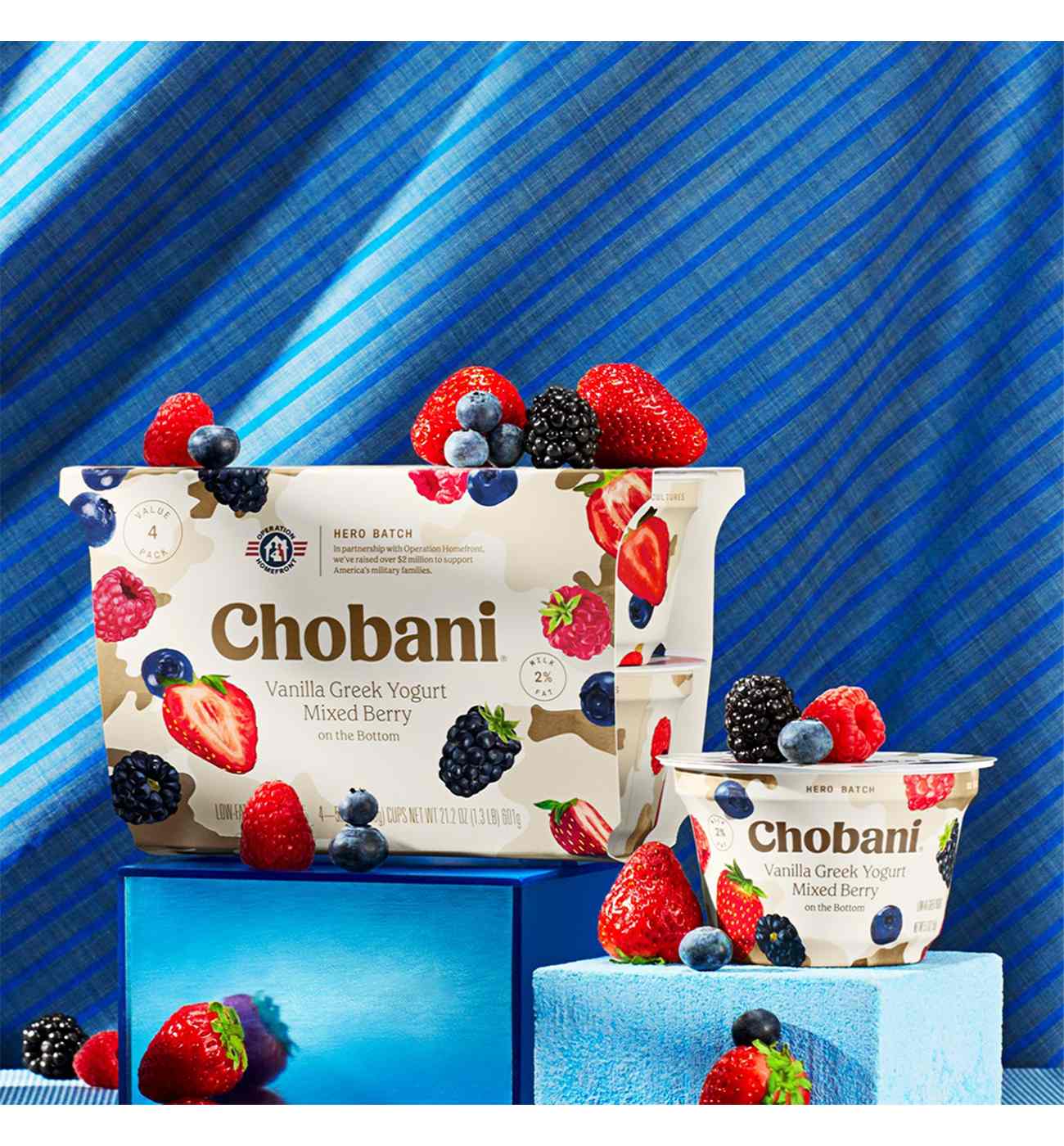 Chobani Low-Fat Mixed Berry Blended Greek Yogurt; image 2 of 4