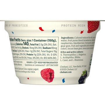 Chobani Low-Fat Mixed Berry Blended Greek Yogurt