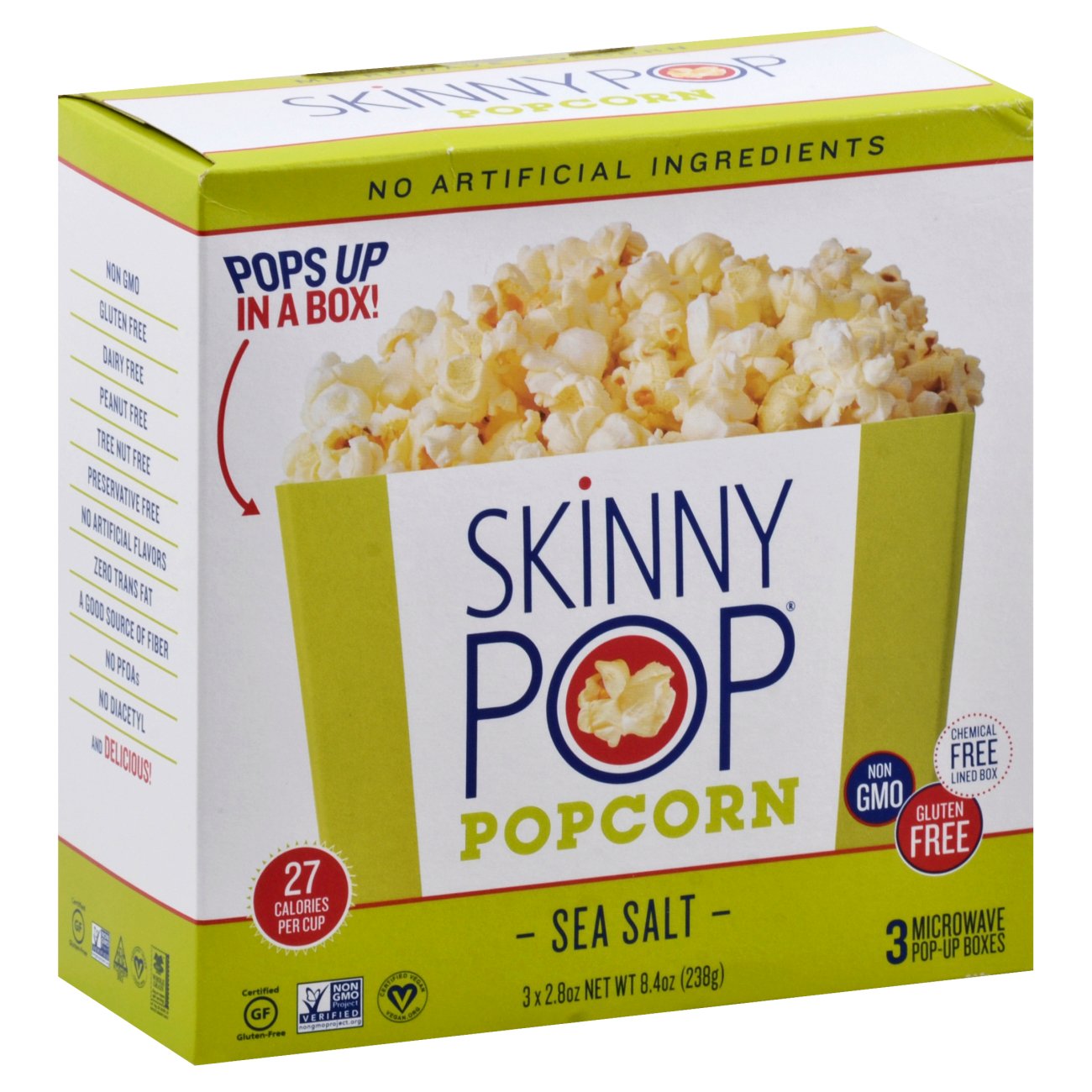 SkinnyPop Sea Salt Microwave Popcorn PopUp Boxes Shop Popcorn at HEB