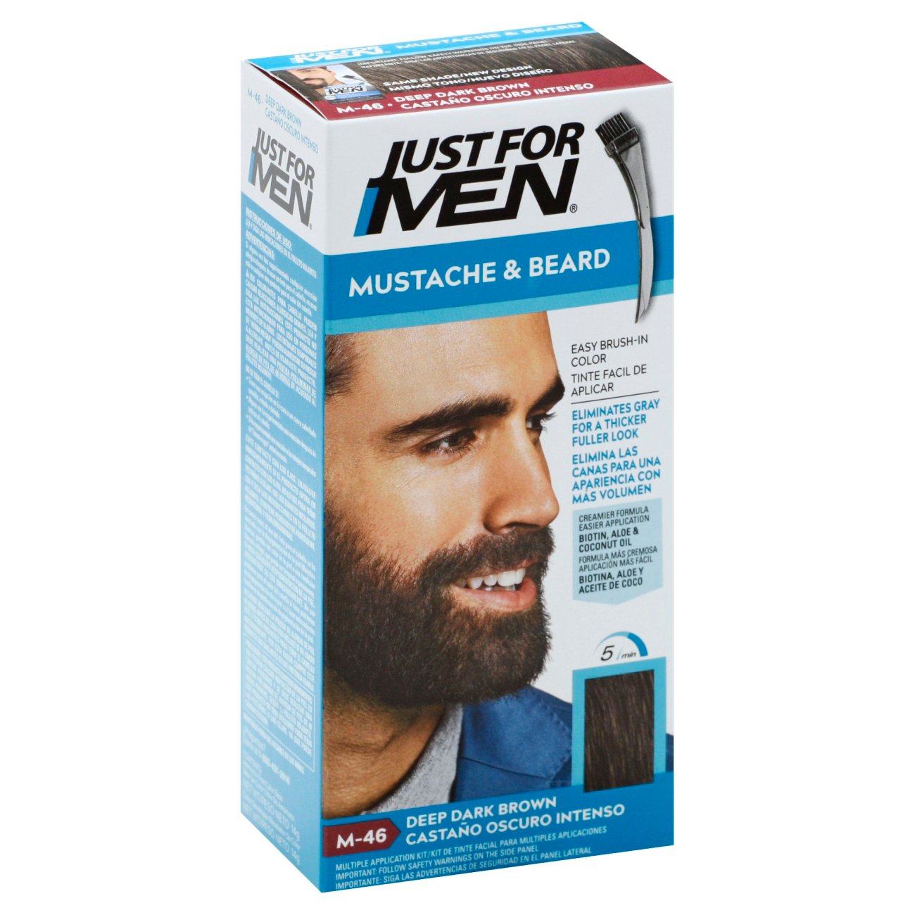 Just For Men Mustache & Beard Deep Dark Brown Shop Hair Color at HEB