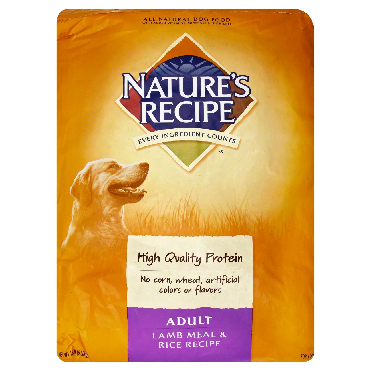 nature's recipe lamb and rice dog food