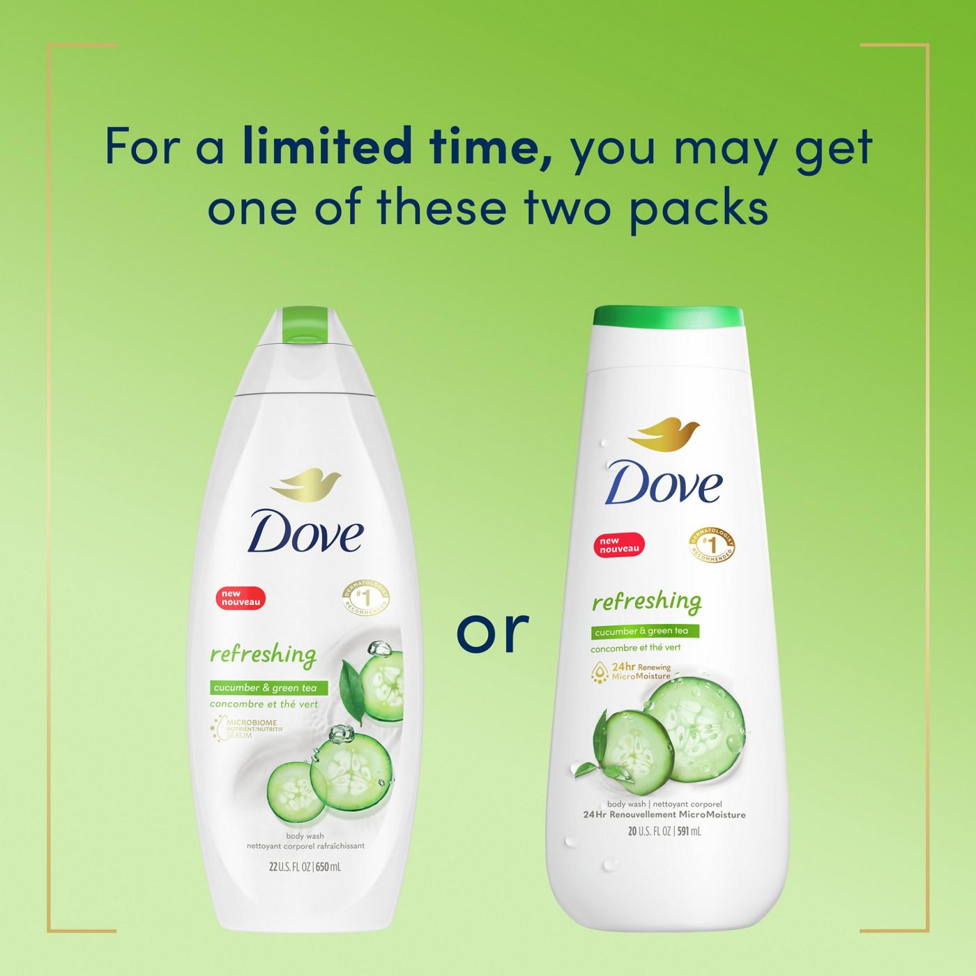 Dove Refreshing Body Wash Twin Pack - Cucumber & Green Tea; image 3 of 9