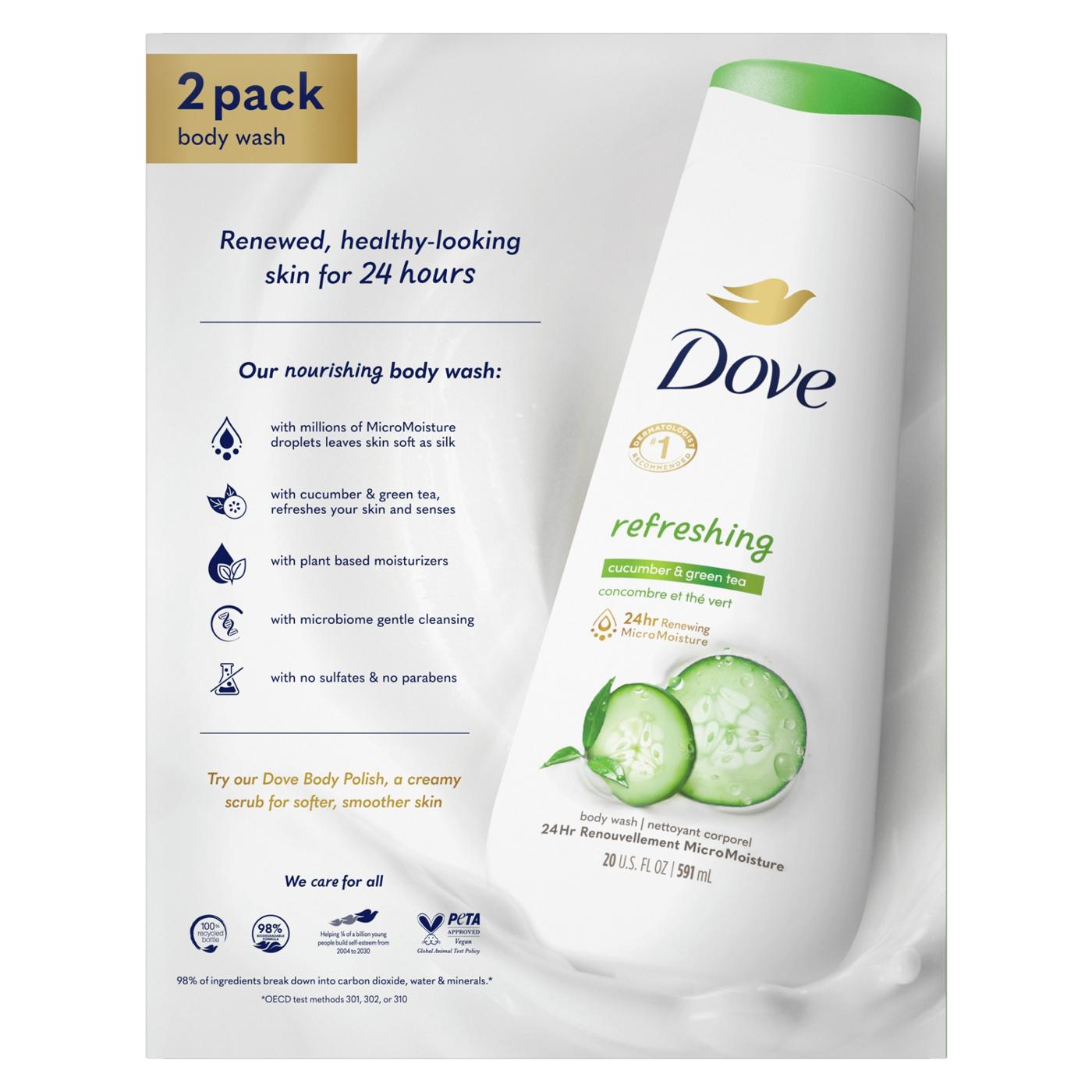 Dove Refreshing Body Wash Twin Pack - Cucumber & Green Tea; image 5 of 9