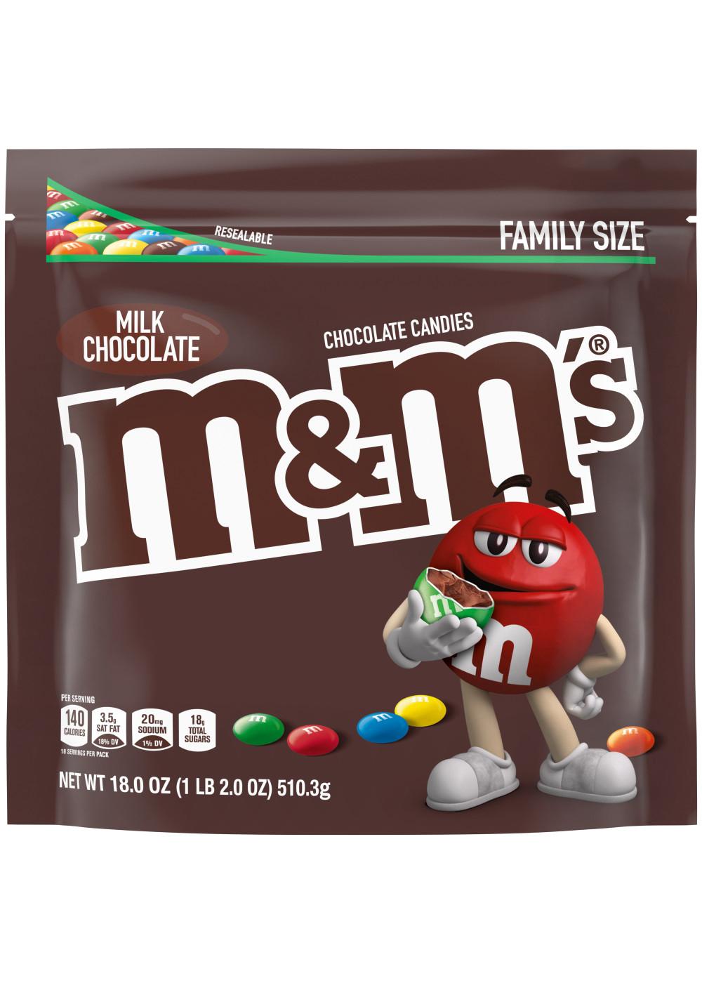 M & M Chocolate Candies, Peanut, Large Bag 19.2 oz