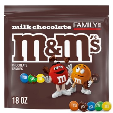 M&M'S Milk Chocolate Candy - Family Size, 18 oz