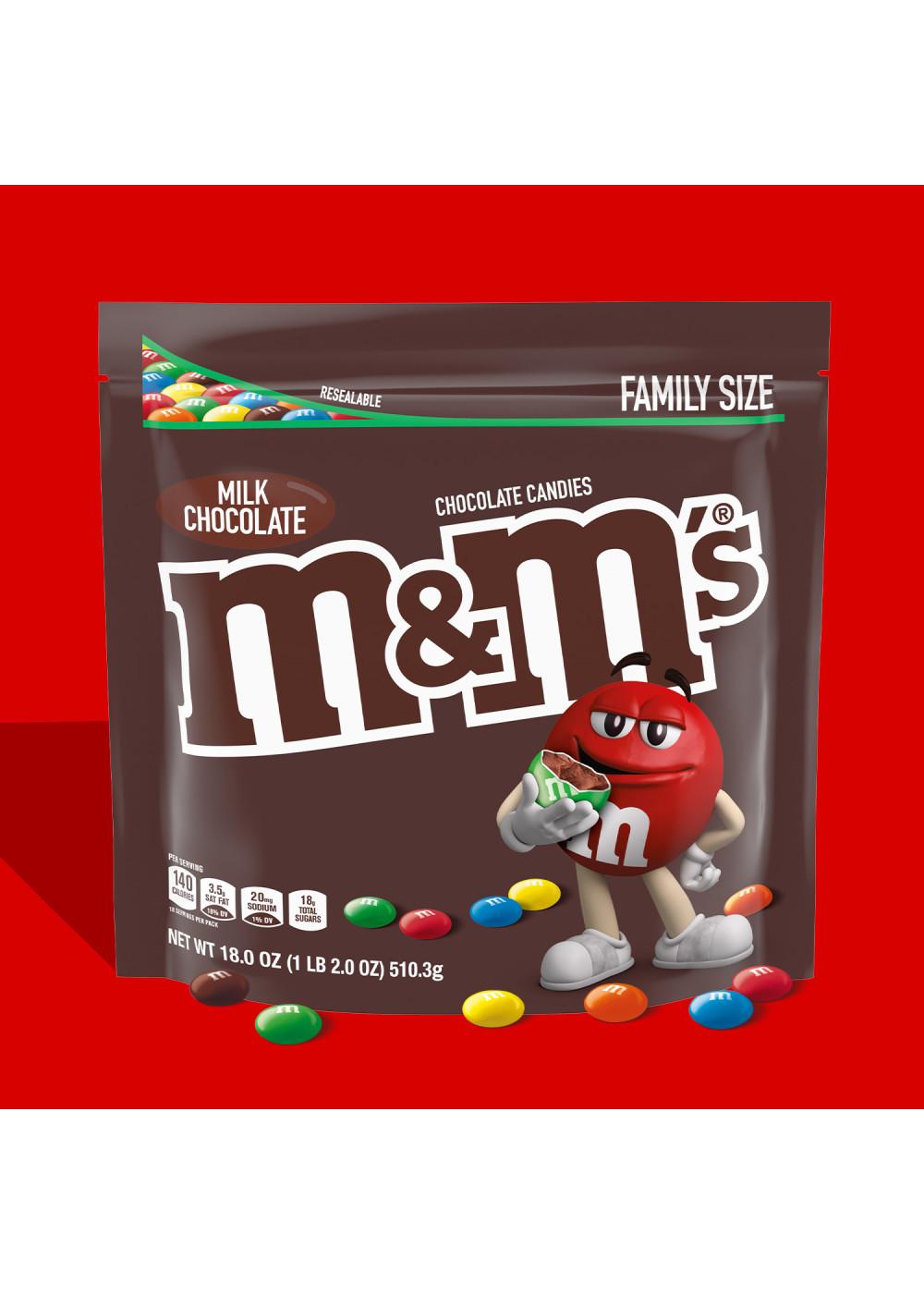 M&M's Milk Chocolate Candy - Family Size 18 oz