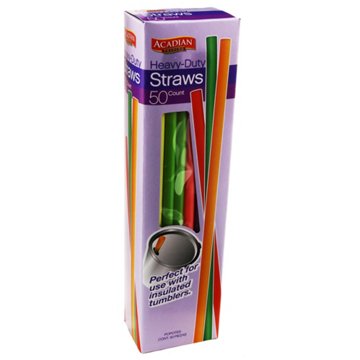 Acadian Trading Heavy Duty Straws, 50 ct
