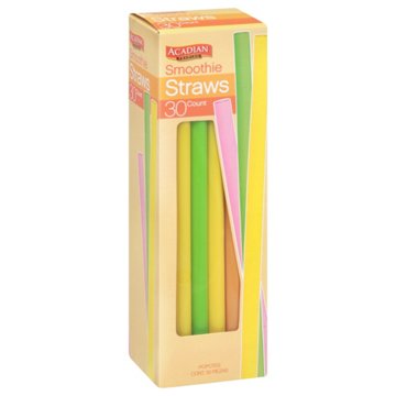 Acadian Trading Smoothie Straws, 30 ct