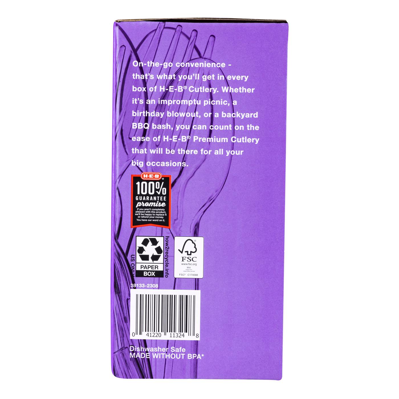 H-E-B Plastic Forks & Spoons Combo Pack - Clear; image 3 of 5