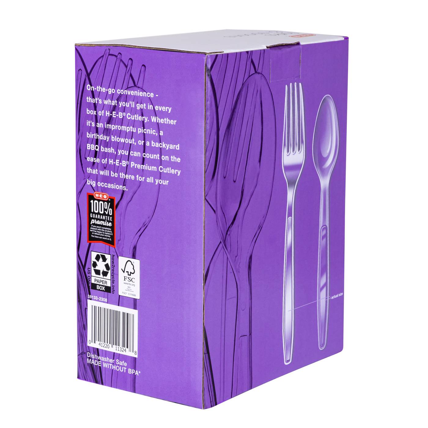 HEB Plastic Forks & Spoons Combo Pack Clear Shop Flatware