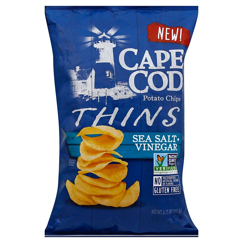 Cape Cod Thins Sea Salt Vinegar Potato Chips Shop Chips At H E B