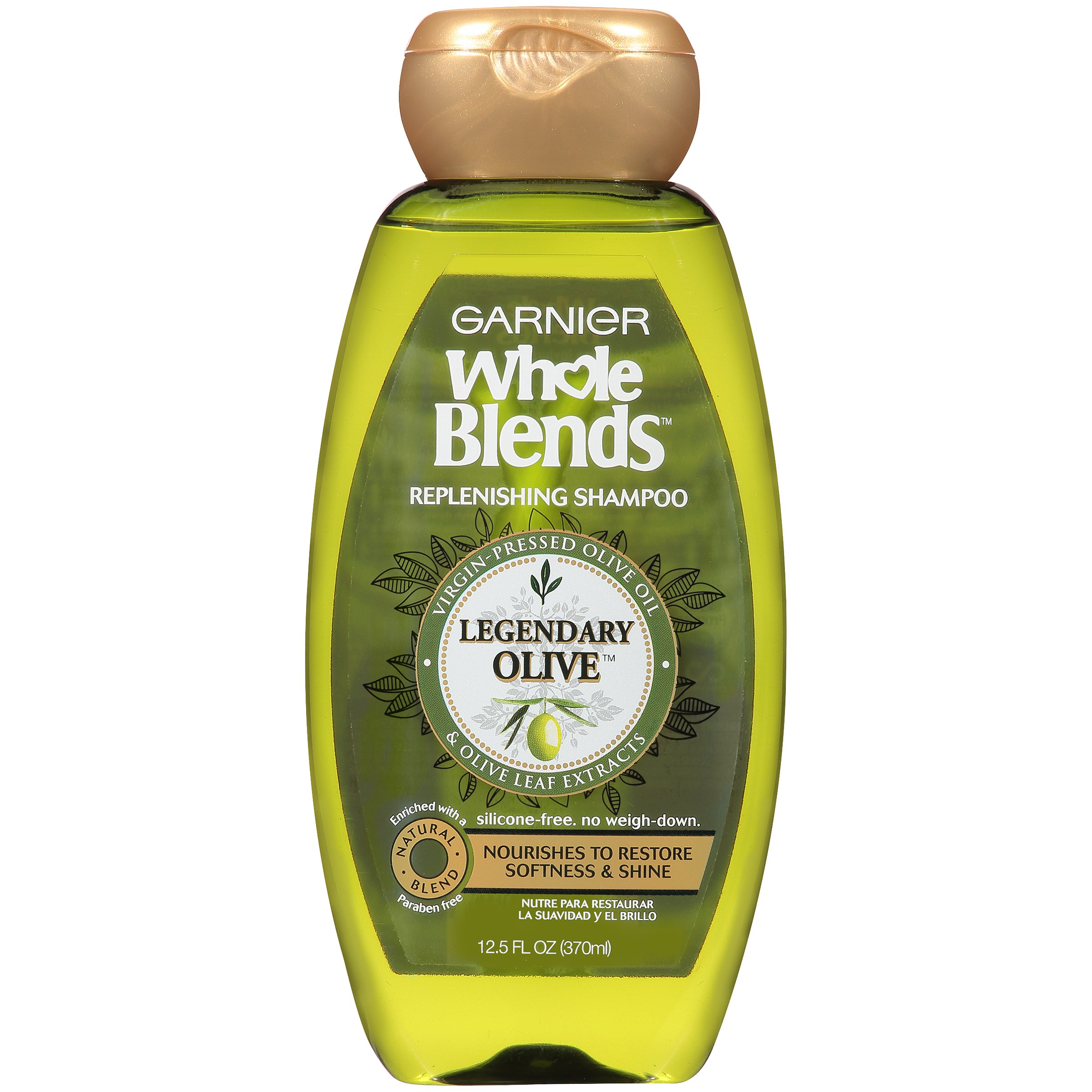 Garnier Whole Blends Replenishing Shampoo Legendary Olive, For Dry Hair