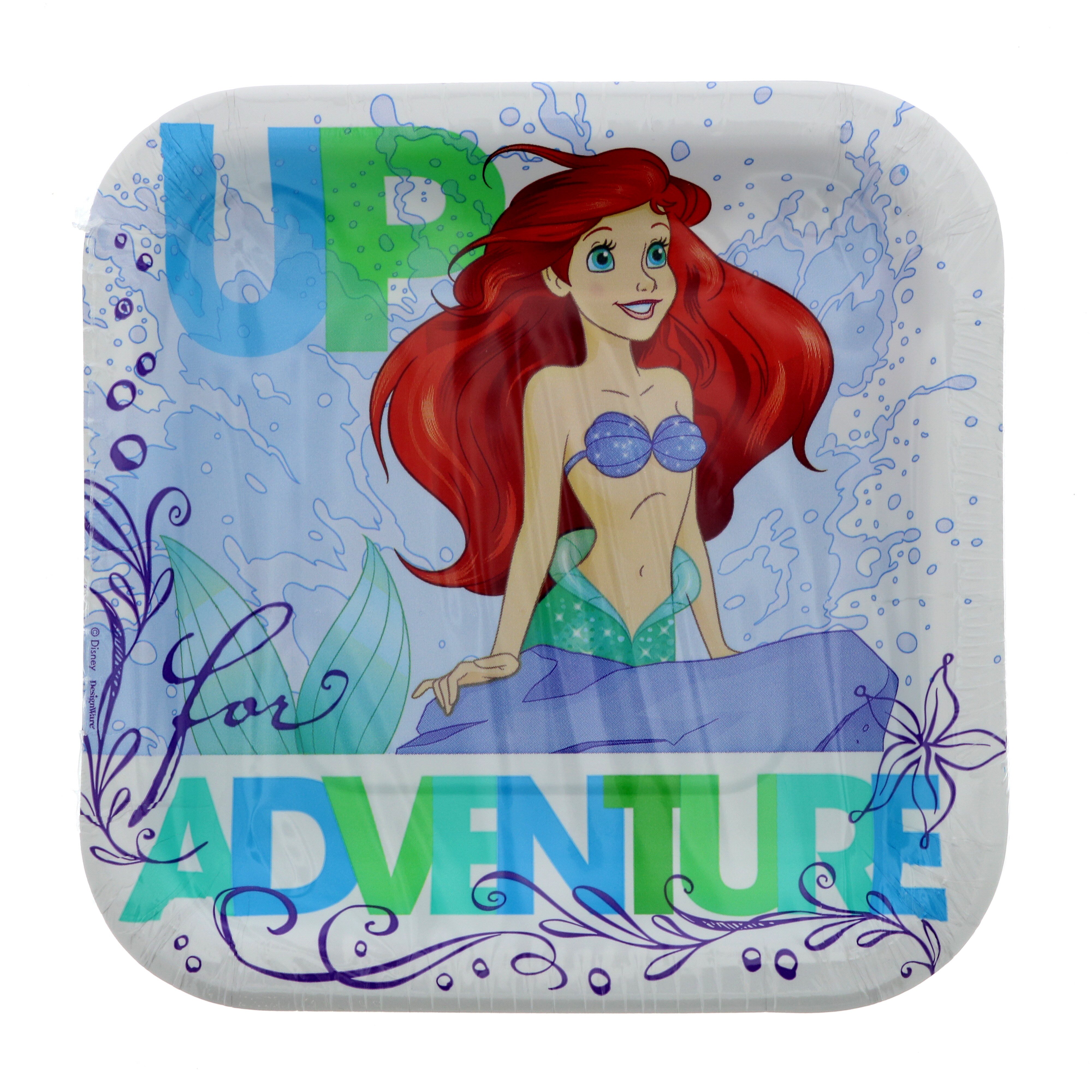 Disney Princess Ariel Dream Big Square Party Plates, 7 inch Shop