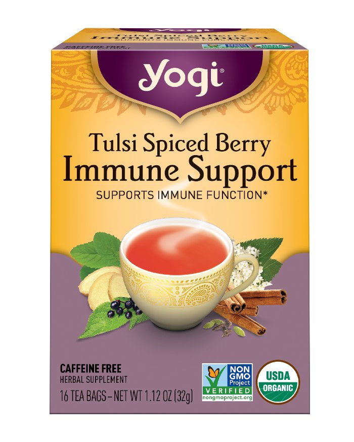 Yogi Tulsi Spiced Berry Immune Support Tea Bags Shop Tea at HEB