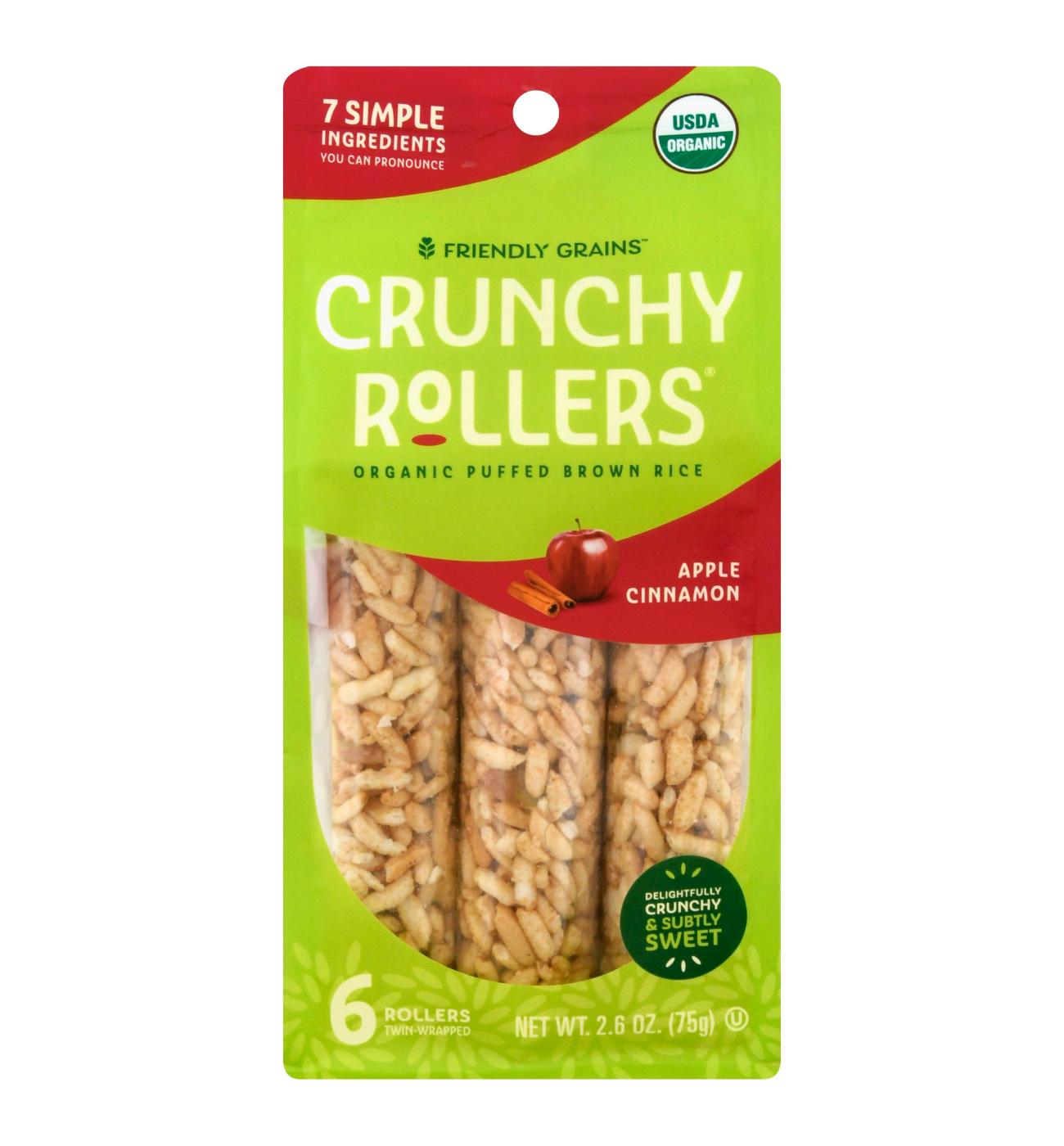 Friendly Grains Crunchy Rollers Apple Cinnamon Rice Snacks; image 1 of 3