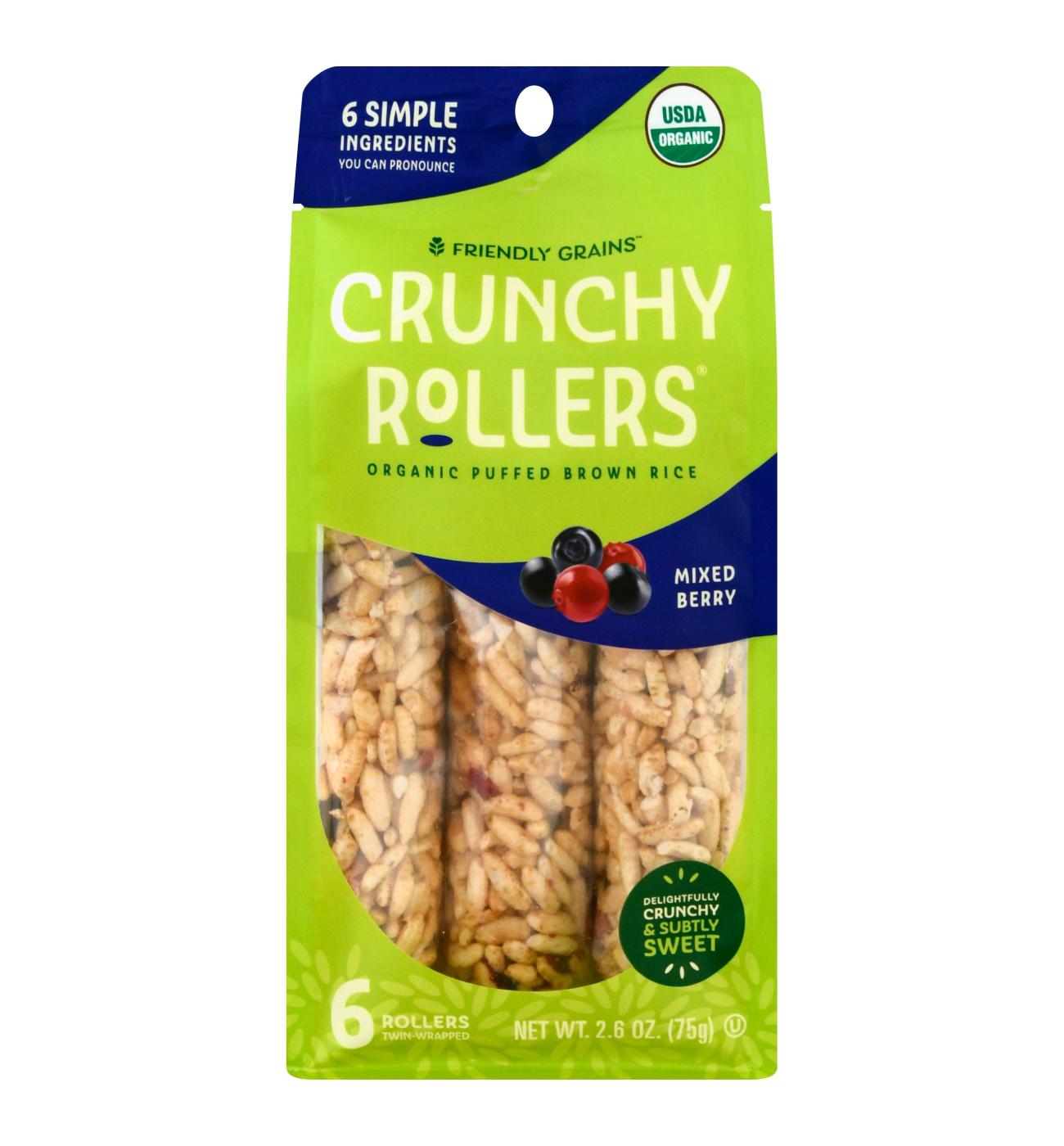 Friendly Grains Crunchy Rollers Mixed Berry Rice Snacks; image 1 of 2