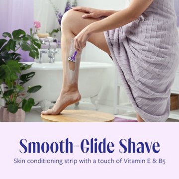 Skintimate Exotic Violet Blooms 4-Blade Disposable Razors